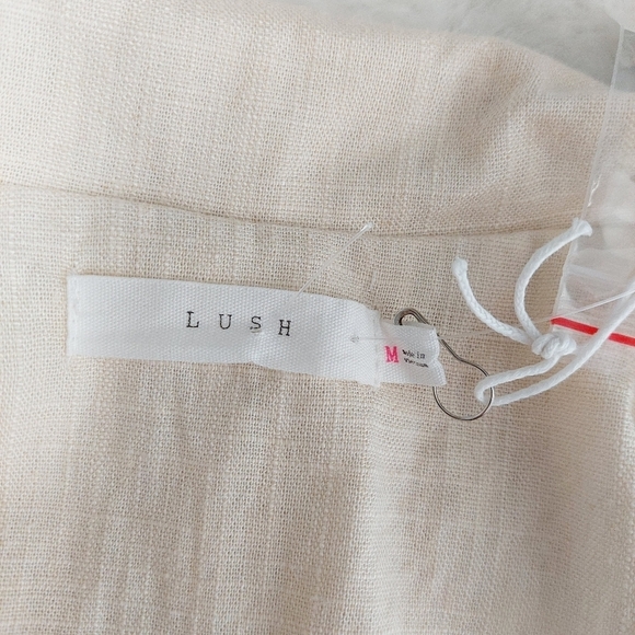 Lush Cream Roll Tab Sleeve 2 Button-Up Blazer Jackets 535 - Picture 5 of 8